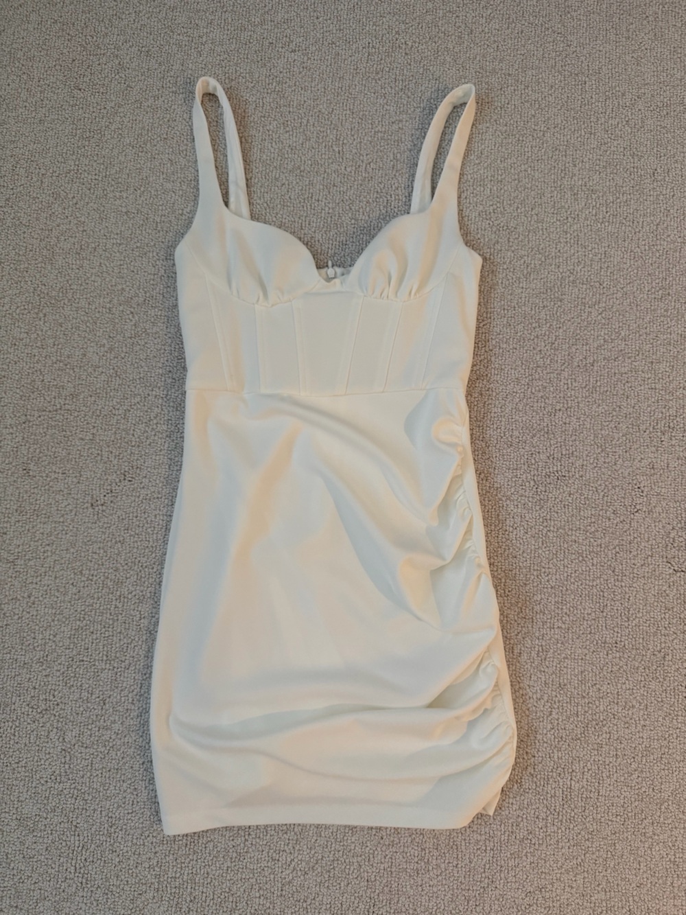 Zara White corset mini dress
